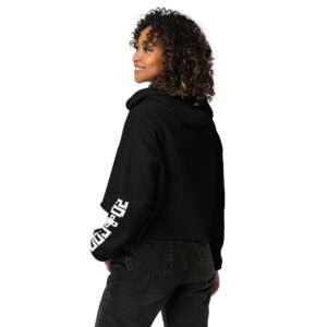 2D-Pad Cropped Logo Hoodie